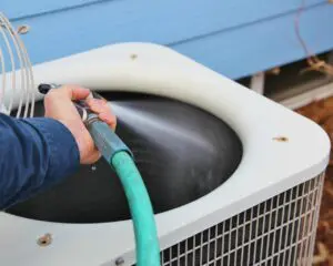 Cleaning AC condenser coils
