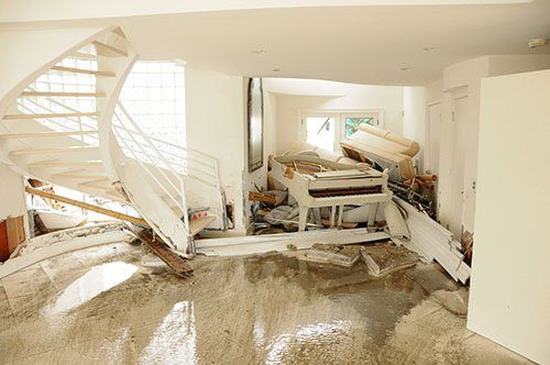 water damage in house