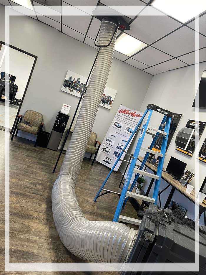 cleaning HVAC system without a mess