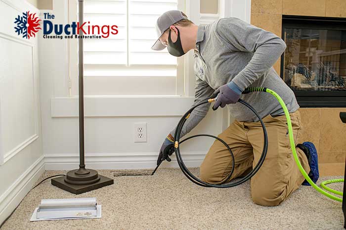 DIY air duct cleaning process