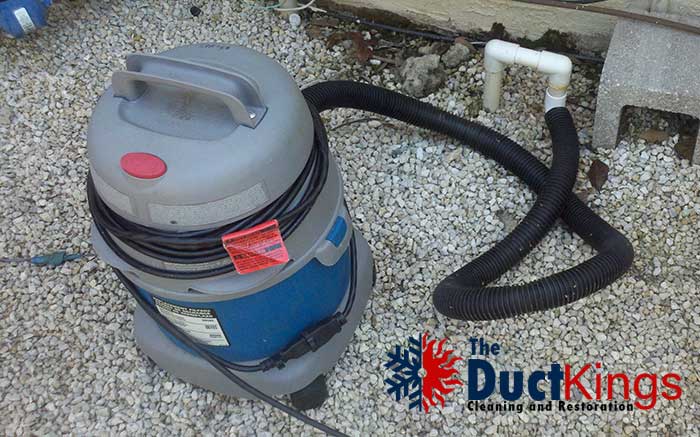 using a wet/dry vacuum on AC drain line