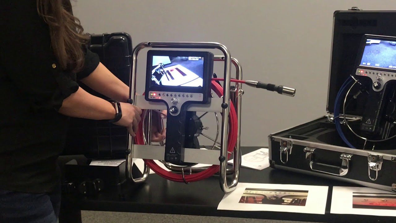 A modern air duct cleaning machine equipped with a camera